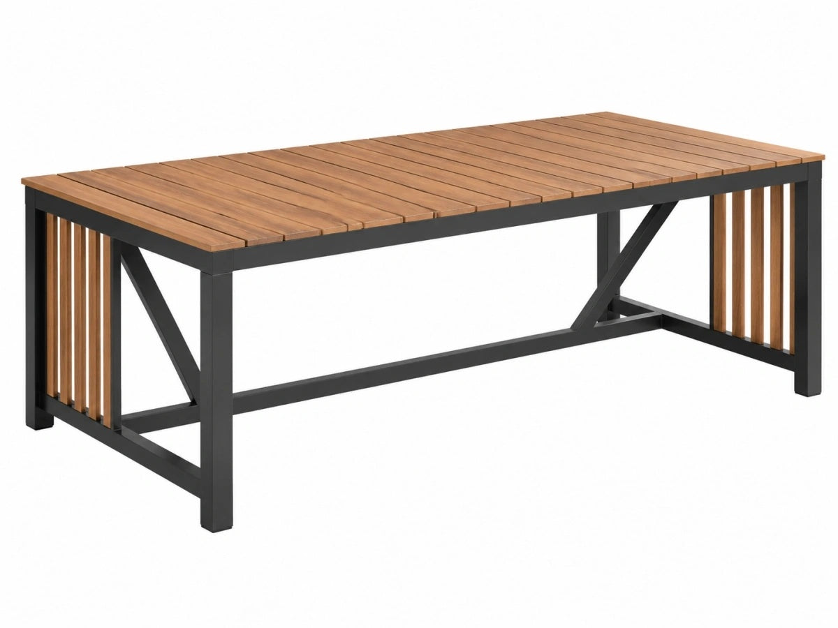 Tavolo rettangolare - Legno e metallo - Stile moderno