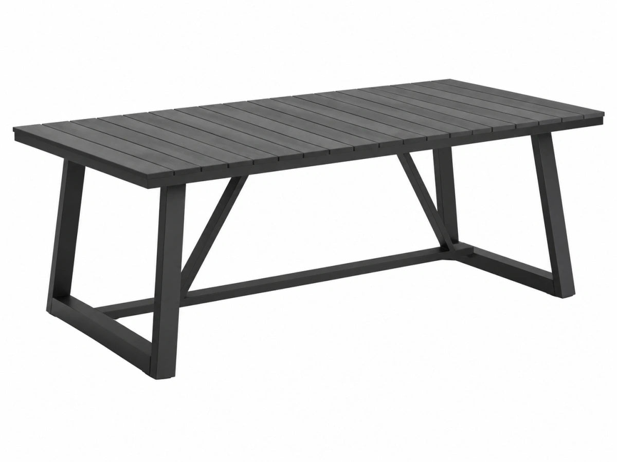 Tavolo Rettangolare da Esterno - Metallo Nero - Moderno