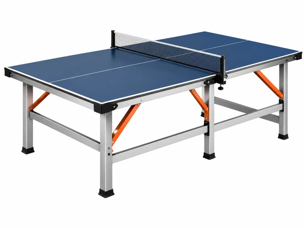 Tavolo da Ping Pong Pieghevole - 274x152x76cm Acciaio/Blu Sportivo