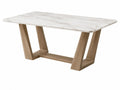 Tavolo Rettangolare 120x60 cm Marmo Legno Moderno