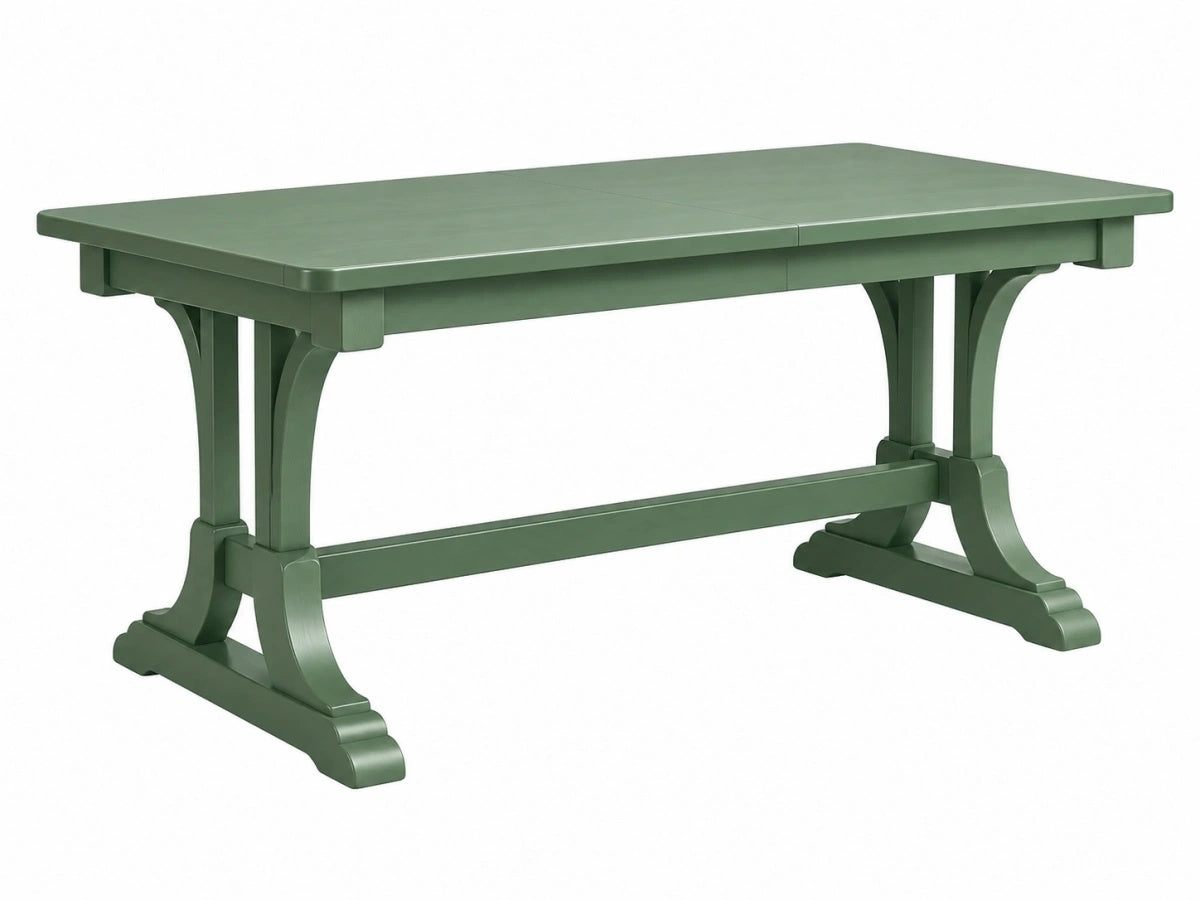 Tavolo Rettangolare Legno Verde - Stile Classico