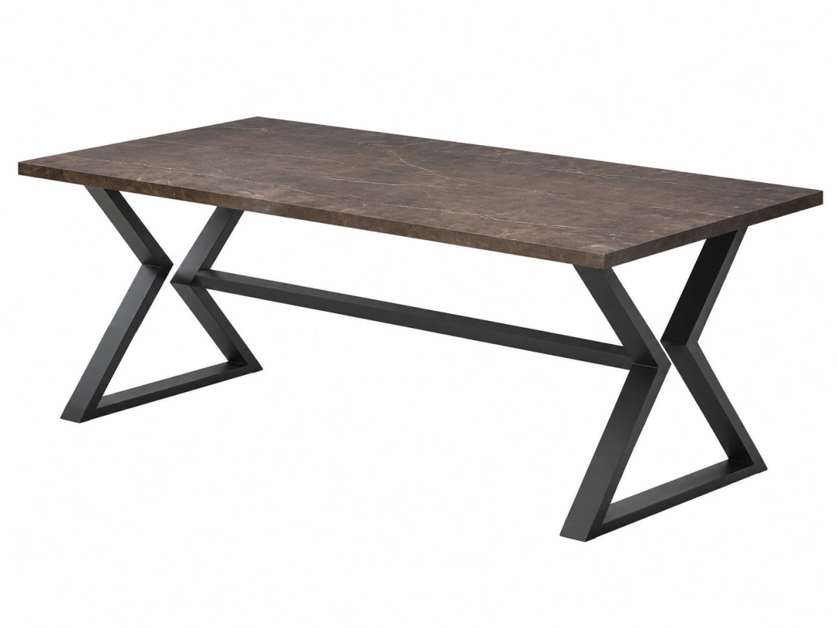 Tavolo rettangolare legno/metallo - Moderno