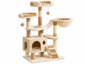 Albero per Gatti Beige - Struttura Multi-Livello con Tappeti