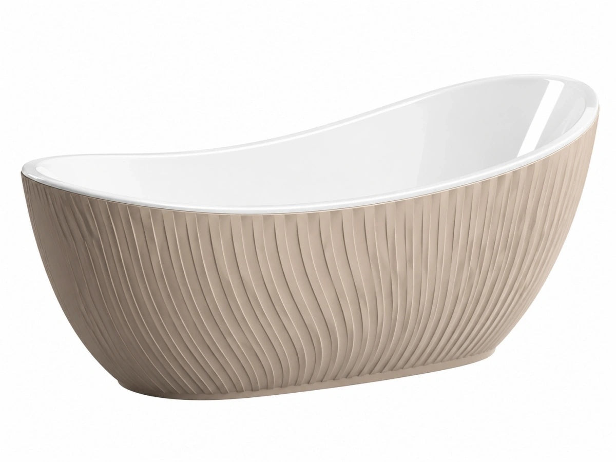 Vasca da Bagno Freestanding - 170cm Materiale Acrilico/Bianco-Beige Moderno