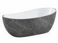 Vasca da Bagno Freestanding - Pietra Grigio/Bianco - Design Moderno