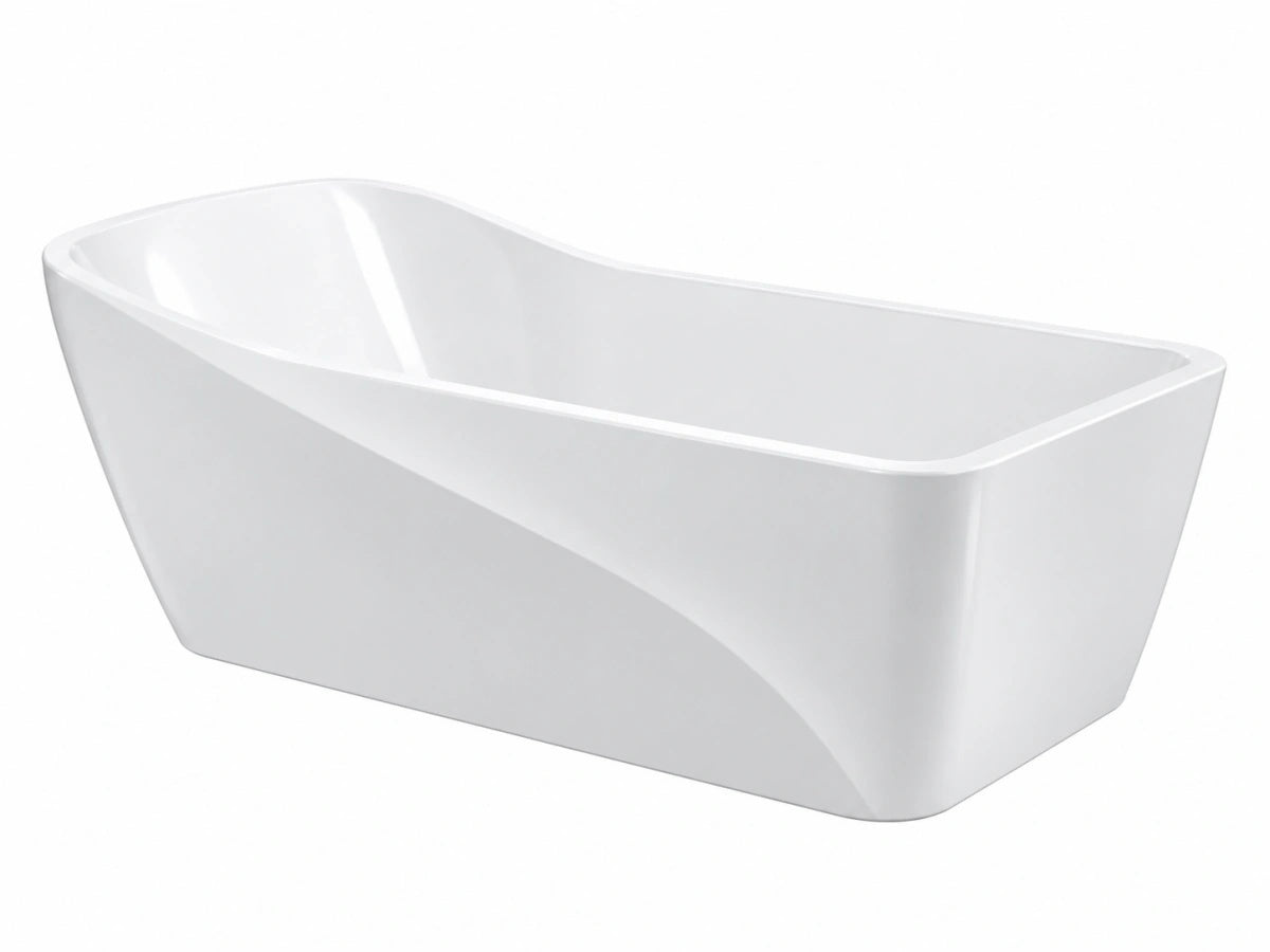 Vasca da Bagno - 170cm Freestanding Acrilico Bianco Moderno