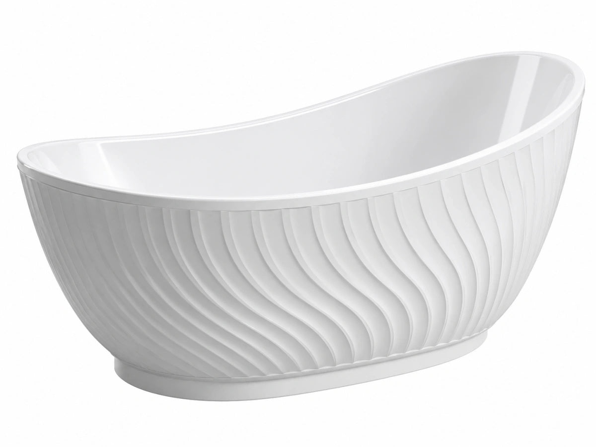 Vasca da Bagno Freestanding - 150cm Acrilico Bianco Design Moderno