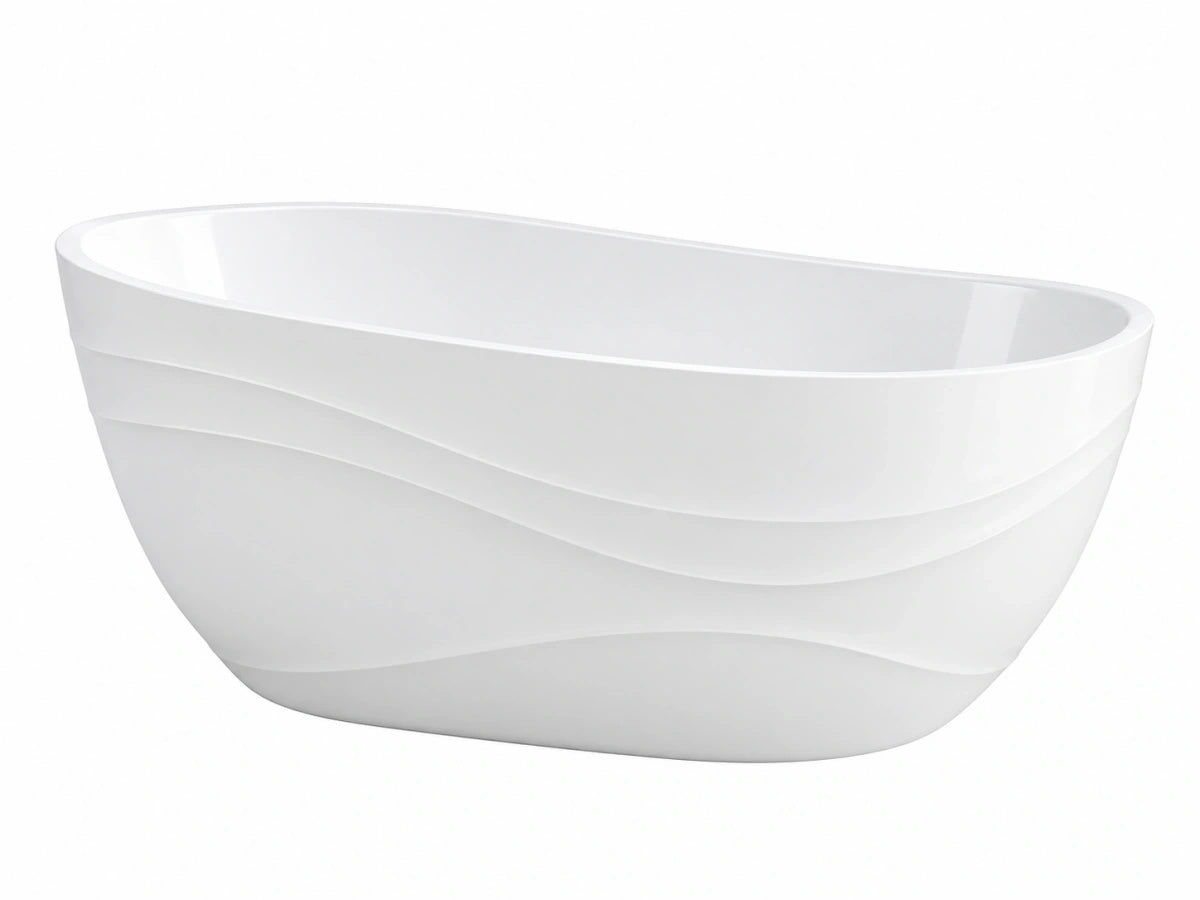 Vasca da Bagno Freestanding - Acrilico Bianco Design Moderno
